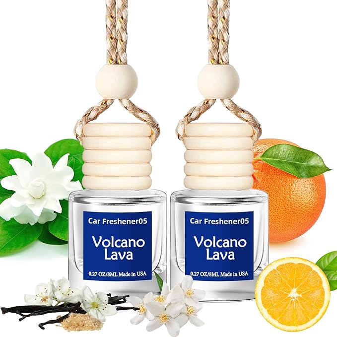 Hanging Car Air Freshener, Long Lasting Essential Oil Diffuser, Non-Toxic New Car Scent, Cute Car Fresheners for Women, 2 Pac