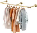 Wall Industrial Pipe Clothes Racks, DIY Floating Hanger Rustic Home Pipe Decor, Mounted Closet Storage Organizer Holder Syste