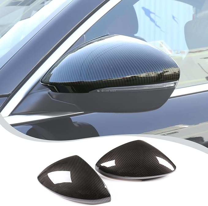 LLKUANG Car Rearview Mirror Cap Decoration Cover Compatible with Alfa Romeo Stelvio 2017-2024 Exterior Rearview Mirror Cover Cap (carbon fiber)