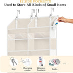 2 Pack Over The Door Organizer 6 Tiers, Extra Large Behind Door Storage of 12 Compartments, 80 lbs Weight Capacity Hanging St