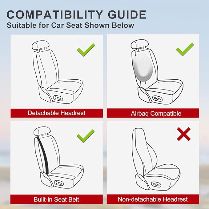 1 Pack Ventilated Cooling Car Seat Cover for Summer, 3D Air Mesh Breathable Leather Front Seat Protector with Storage Pocket,