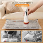 Vacuum Storage Bags for Travel with Rechargeable Air Pump, 12 Pack Space Saver Bags for Clothing, Luggage & Suitcase Compress