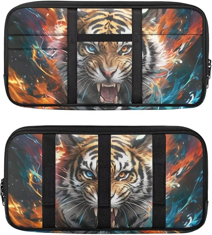 Tiger Visor Organizer for Car Pouch Case Bag Multi-Function Storage Pocket Can Store ID Card,Eyeglasses,Pen,Driving License etc