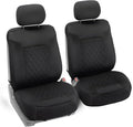 FH Group Car Seat Cover Cushion - 2 Pack Seat Covers for Cars Trucks SUV, Solid Black Neosupreme Car Seat Cushions, Waterproo