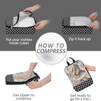 7 Pcs Compression Packing Cubes for Travel, Waterproof Suitcase Luggage Backpack Organizer with Toiletry Bag Travel Essential