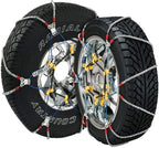 SCC Super Z6 Cable Tire Chain for Cars, Pickups, and SUVs - Set of 2 & SCC Tire Traction Chain Rubber Tightener - Set of 2