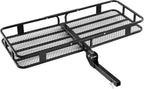 VEVOR 60x24x6 Folding Hitch Carrier - 500lb Capacity Cargo Basket & Waterproof Bag, Fits 2" Hitch Receiver for SUV, Truck, Pickup