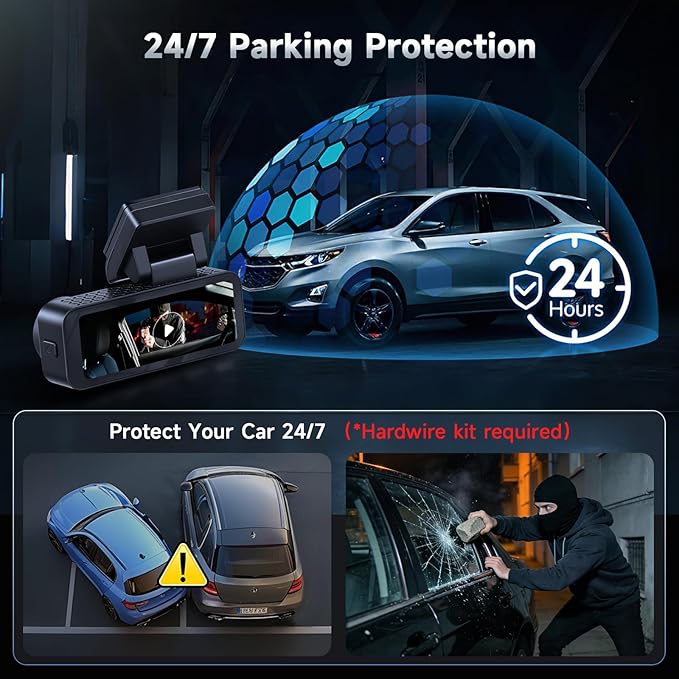 4K Dual Dash Cam Front and Rear with 5Ghz WiFi, GPS, ADAS & Blind Spot Detection, 3.16" IPS 4K-3840 * 2160P Car Dash Camera, 