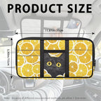 Lemon Black Cat Tactical Sun Visor Organizer,Car Accessories with Zipper Visor Storage Pouch, Adjustable Straps for SUV Truck