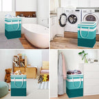 HomeHacks 2-Pack Large Laundry Basket, Waterproof, Freestanding Laundry Hamper, Collapsible Tall Clothes Hamper with Extended