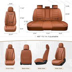 Coverado Car Seat Covers, Front Covers for Cars, Car Seat Cover Front Seats, Automotive Seat Cover, Waterproof, Leather Car S