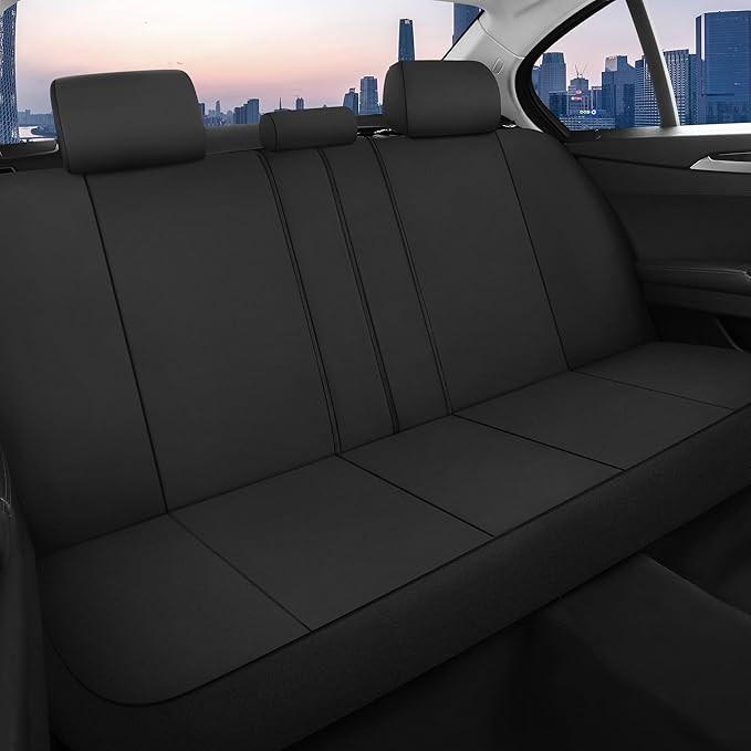 CAROMOP Waterproof Car Seat Cover Full Seats, Neoprene Seat Covers for Cars,Split Bench Compatible Car Interior Covers, Unive