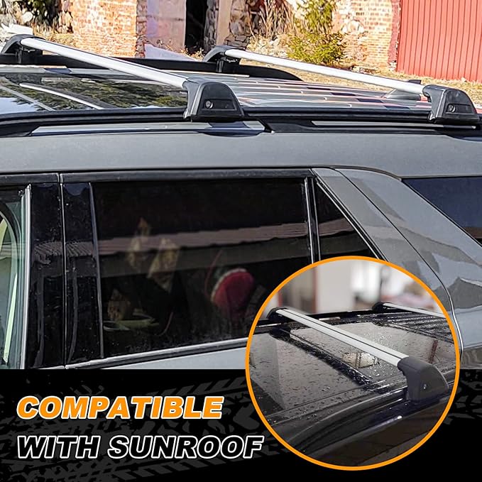 Snailfly Crossbars Customized Fit for 2020-2026 Ford Explorer Adjustable Cross Bars Roof Racks with Lock