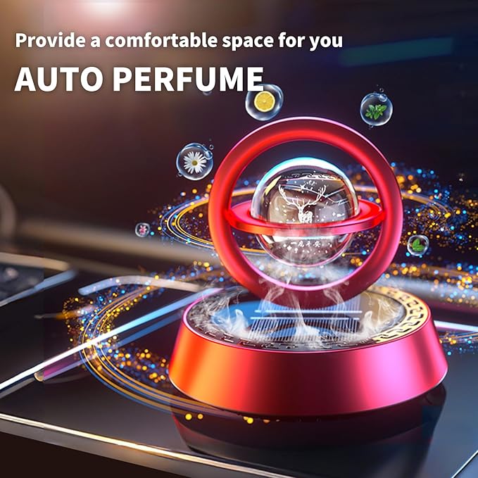 Kwak's Car Air Freshener Little Deer Solar Air Freshener Diffuser for Car Interior Dashboard Autorotation Decoration Accessor