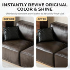 Brown Leather Recoloring Balm: Leather Color Restorer Conditioner, Leather Repair Kits for Vinyl Furniture Sofa Car Seats Sho