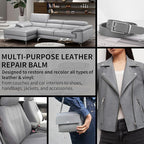 Leather Recoloring Balm and Leather Repair Kit for Furniture, Gray Leather Dye for Couches, Car Seats, Leather Paint & Stain 