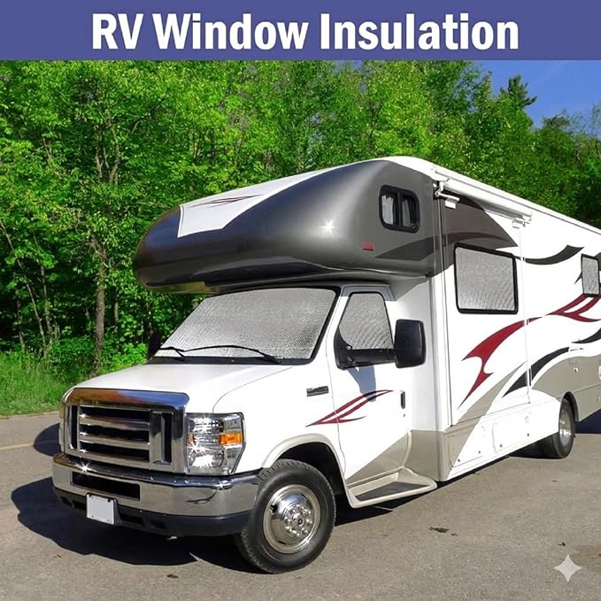 YoleShy Double Reflective Insulation 59 in X 8.25 FT RV Window Insulation for Summer Heat Reflective Window Film for Roof, Car, Garage Doors
