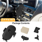 Shock-Resistant CD Slot Phone Holder for Car, CD Player Phone Mount with Adjustable Clamp, 360° Rotation, Non-Slip, Single-Button Release, Heat-Resistant, Universally Compatible with iPhone & Samsung