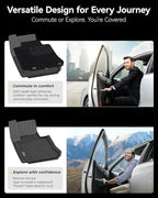 3W Floor Mats with Carpets for Mercedez Benz C-Class 2015-2021(for Sedan Only,Not fit Coupe and Cabriolet), TPE Floor Liner Thickened Carpet for Benz C Class C300/C400/C350e/C43 AMG/C63 AMG/C63 AMG S