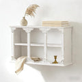 SOFE Vintage Rustic Floating Shelves for Wall White, 3-Tier Wall Shelf 24 Inch Long, Wood Shelving Unit for Bathroom Kitchen 