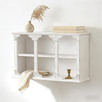 SOFE Vintage Rustic Floating Shelves for Wall White, 3-Tier Wall Shelf 24 Inch Long, Wood Shelving Unit for Bathroom Kitchen 