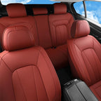 Car Seat Covers Full Set,Red Car Seat Covers,Leather Automotive Seat Covers,Breathable Waterproof Luxury Full Wrapping Edge S