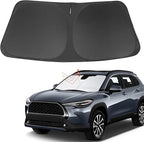 Front Windshield Sun Shade Foldable Car Front Window Sun Shade Windshield Shade Custom Fit for 2022-2026 Toyota Corolla Cross Block UV Rays Accessories Heat Keep Cooler
