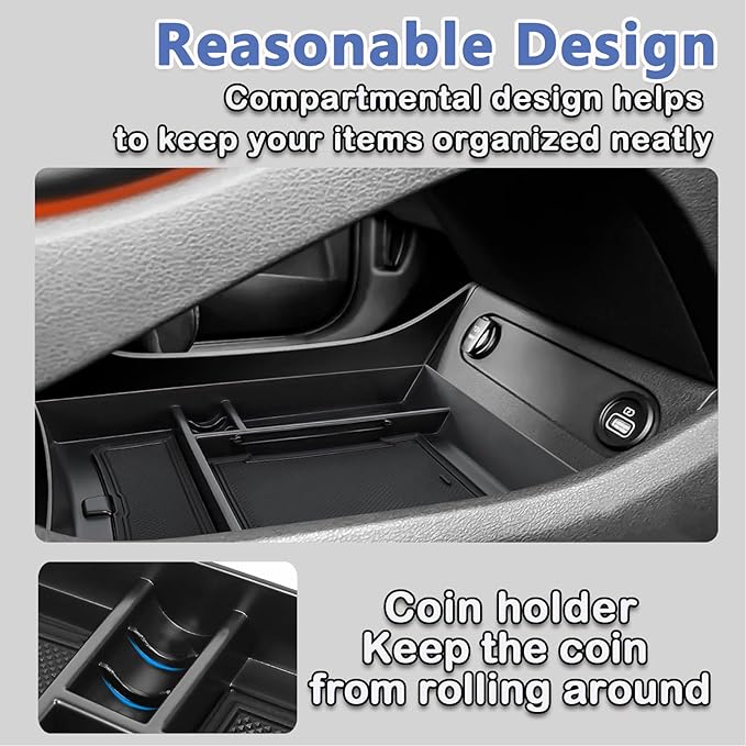 Center Console Organizer Compatible with Hyundai Santa Fe 2021 2022 2023 Lower Center Console Storage Box Tray Interior Accessories