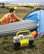 Tire Inflator Air Compressor, 150PSI 12V DC Double Cylinders Heavy Duty Portable Air Pump w/Emergency LED Light for Truck, SUV, Car, RV