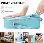 PFEYRPK Lightweight Compression Packing Cubes for Suitcases, Compressible Expandable Travel Packing Organizer with Clear Toil