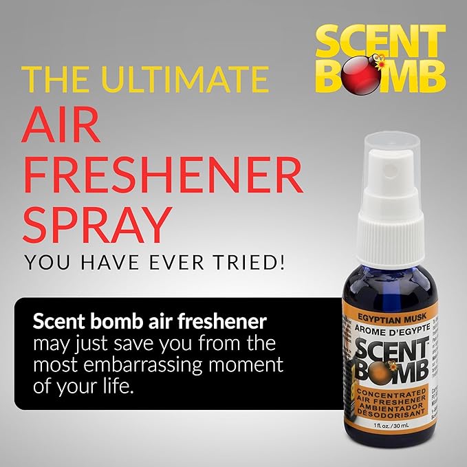 Scent Bomb Air Freshener Spray, Long-Lasting Odor Eliminator - Effective Deodorizer for Home & Car, Fresh Room Spray for Kitc