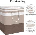 StorageRight Large Collapsible Laundry Basket Hamper with Easy Carry Handles，Freestanding Clothes Hampers for Laundry, Bedroo