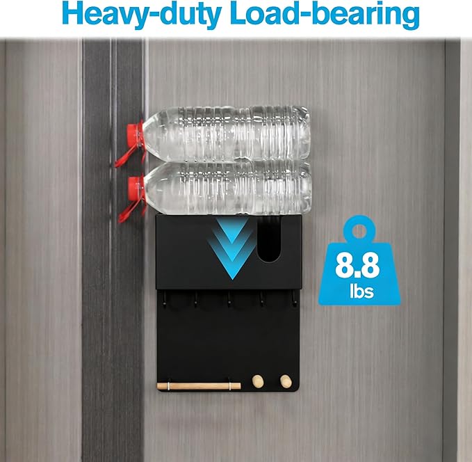 Magnetic Key Holder & Umbrella Holder for Wall, Multi-Functional Entryway Shelf for Tissues. Sturdy Hooks for Keys, Bags. Spa
