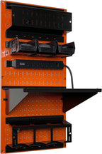 Wall Control Power Tool Storage Organizer Kit Cordless Drill Holder Charging Station Rack 16” x 32” Metal Pegboard Organizati