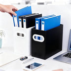 Cardboard File Organizer, Storage Box for Hanging File Folders Letter Size, Portable Document Organizer with Handle for Home,