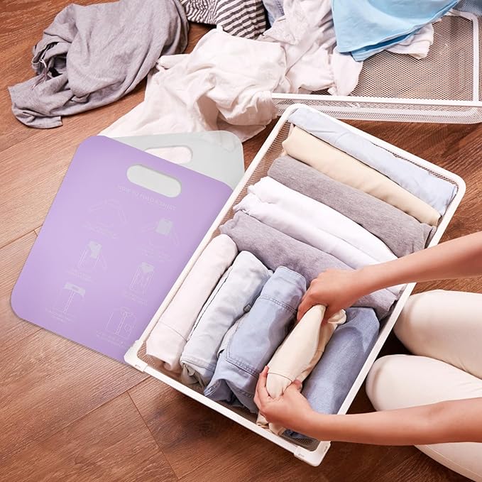 2pcs Shirt Folding Boards for Adults Boy Girl Clothing Folding Tool for Easy Laundry Portable Folder for Organizing Shirts an