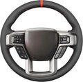 MEWANT Steering Wheel Cover for Ford F150 F250 F350 F450 Expedition 2018 Truck Accessory Made from Black Genuine Leather