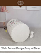 HUNRUNG Laundry Hamper,Large Canvas Fabric Lightweight Storage Basket Toy Organizer Dirty Clothes Collapsible Waterproof for 