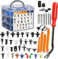 GOOACC 975Pcs Car Push Retainer Clips & Auto Fasteners Assortment 33 Most Popular Sizes Bumper Fender Rivets with Cable Ties 