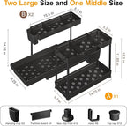 Sevenblue 3 Pack Multi-Purpose Under Sink Organizers and Storage, 2026 L-Shaped Pull Out Cabinet Organizer for Bathroom & Kit