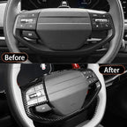 YOUTOOCAR Steering Wheel Button Frame Cover Compatible with Kia K4 25-26,Kia EV6 25-26,Kia Sportage 26,Kia EV3,Kia EV4 Accessories (1, Carbon Fiber Pattern)