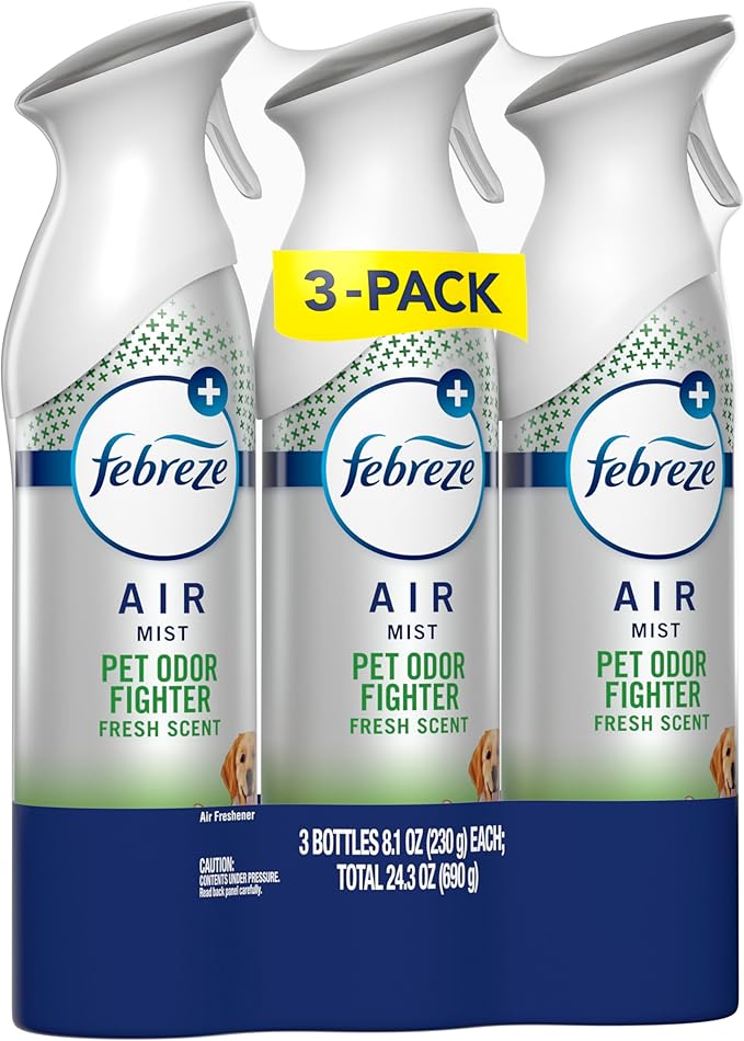 Febreze Air Mist, Air Freshener Spray, Odor Fighting Room Spray, Deodorizer for Home Bathroom Kitchen Apartment, Pet Odor Fig