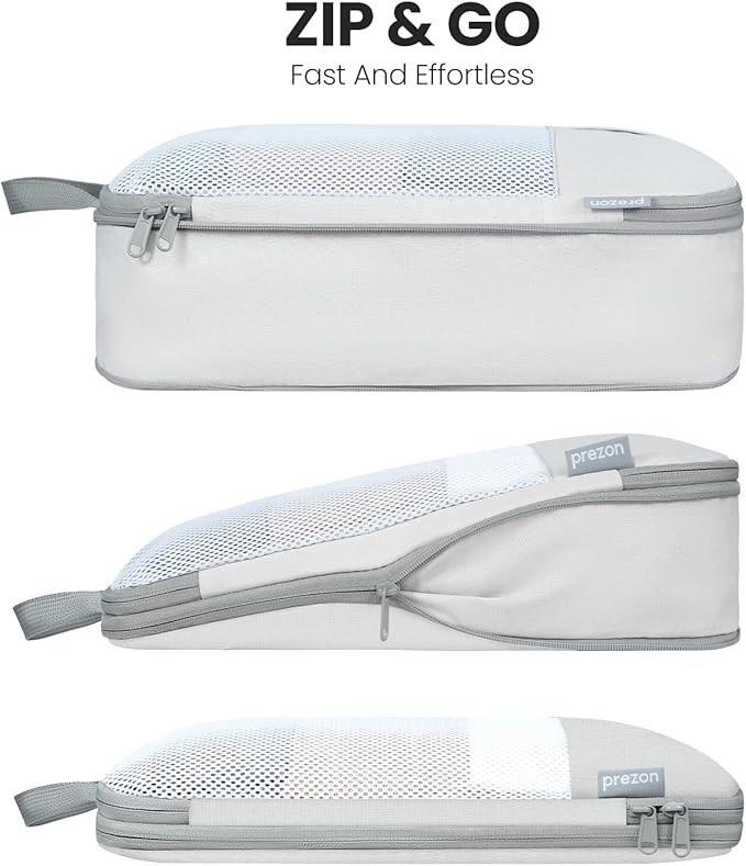 Compression Packing Cubes for Travel, Lightweight Vacation Travel Essentials, Travel Accessories for Suitcase Organizer Bags 