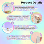 HIIXHC 2Pcs Car Picture Holder, Colored Car Visor Photo Clip, Magnetic Car Sun Visor Picture Holder for 3" Photos, Car Photo Holder, Car Visor Photo Frame for Car Accessories Interior Decor