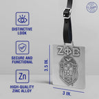 Zeta Phi Beta Sorority Paraphernalia - Official Vendor - Luggage Tags - Set of 2 - Greek Letters and Shield