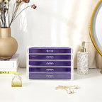 ProCase Earring Holder Organizer Jewelry Box with 5 Drawers, Acrylic Clear Earring Case with Adjustable Velvet Trays for Wome