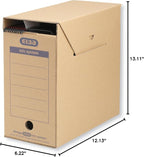 Elba Standard 83524 Hanging Filing Box for Systematic Filing with Tabs Tric System 6 Piece Set Natural Brown