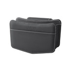 Car Trash Can Small Leather Vehicle Trash Bin Car Dustbin Garbage Organizer Holder with Trash Bag Foldable Mini Cars Storage Bag Container for Auto SUV Van Trucks (Black,Hanging Hook)