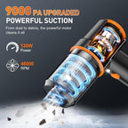 KMM Handheld Car Vacuum Cleaner, 9000PA Vacuum Cleaner & Air Duster, 120W High Power Vacuum Portable Cordless, Hand Held Vacu