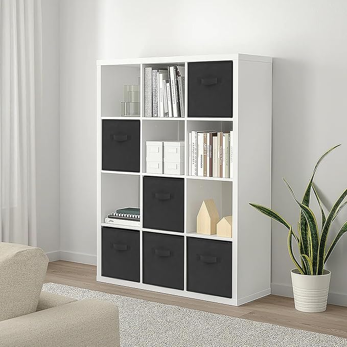 Large Storage Cubes- 13 Inch Cube Storage Bins for Organizing Shelves Kallax - Nursery Closet Organization Bins for Clothes B